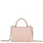 Girls Metallic Pink Textured Faux Leather Handbag, 1, hi-res