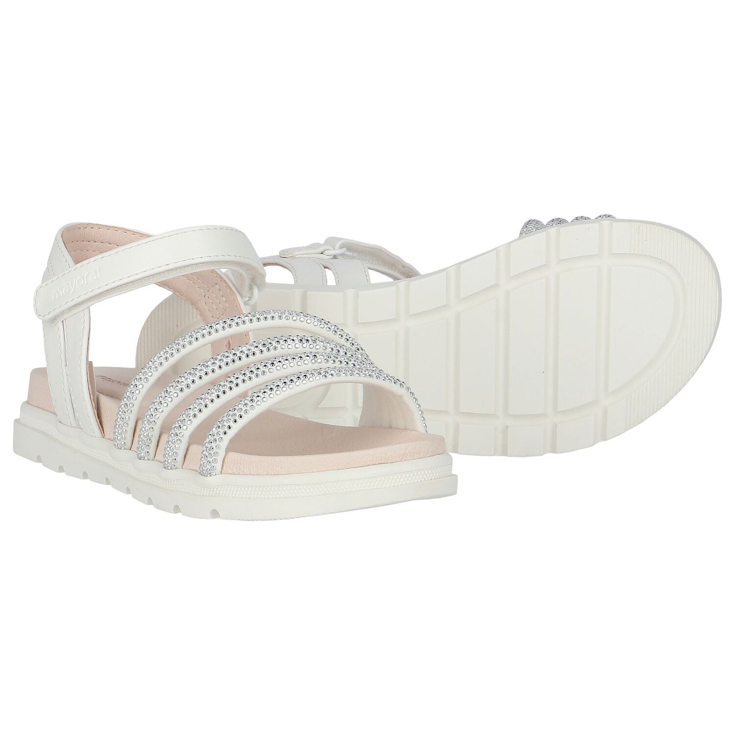 Girls Silver Sandals, 2, hi-res