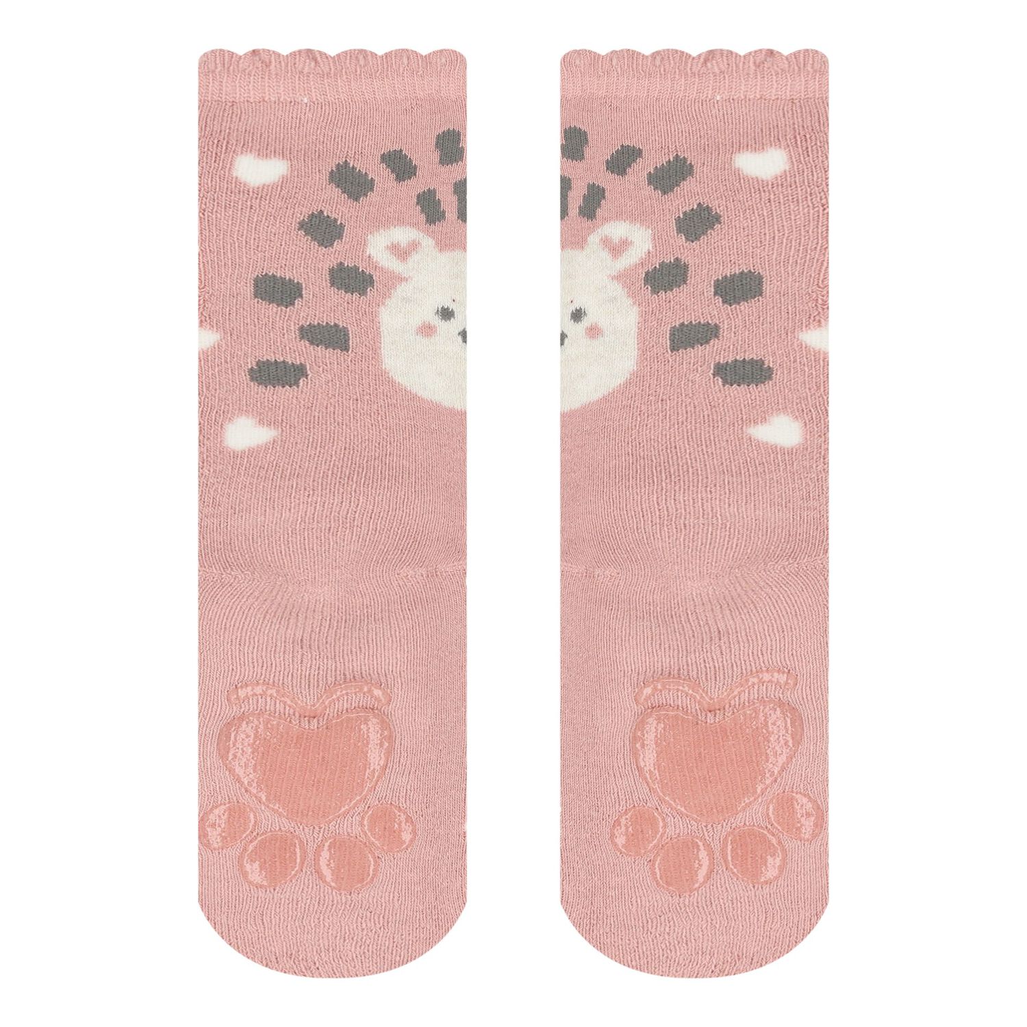 Baby Girls Pink Animal Socks, 1, hi-res image number null