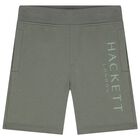 Boys Khaki Logo Shorts, 1, hi-res