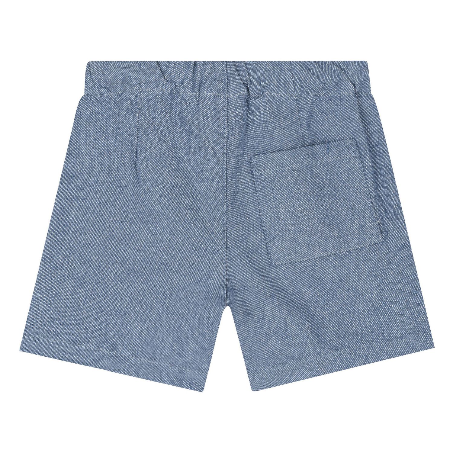 Younger Boys White & Blue Puppy Shorts Set, 1, hi-res