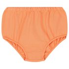 Baby Girls Orange Cotton Polo Dress, 1, hi-res