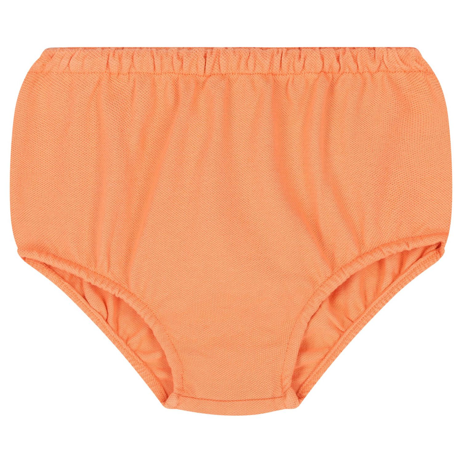 Baby Girls Orange Cotton Polo Dress, 1, hi-res