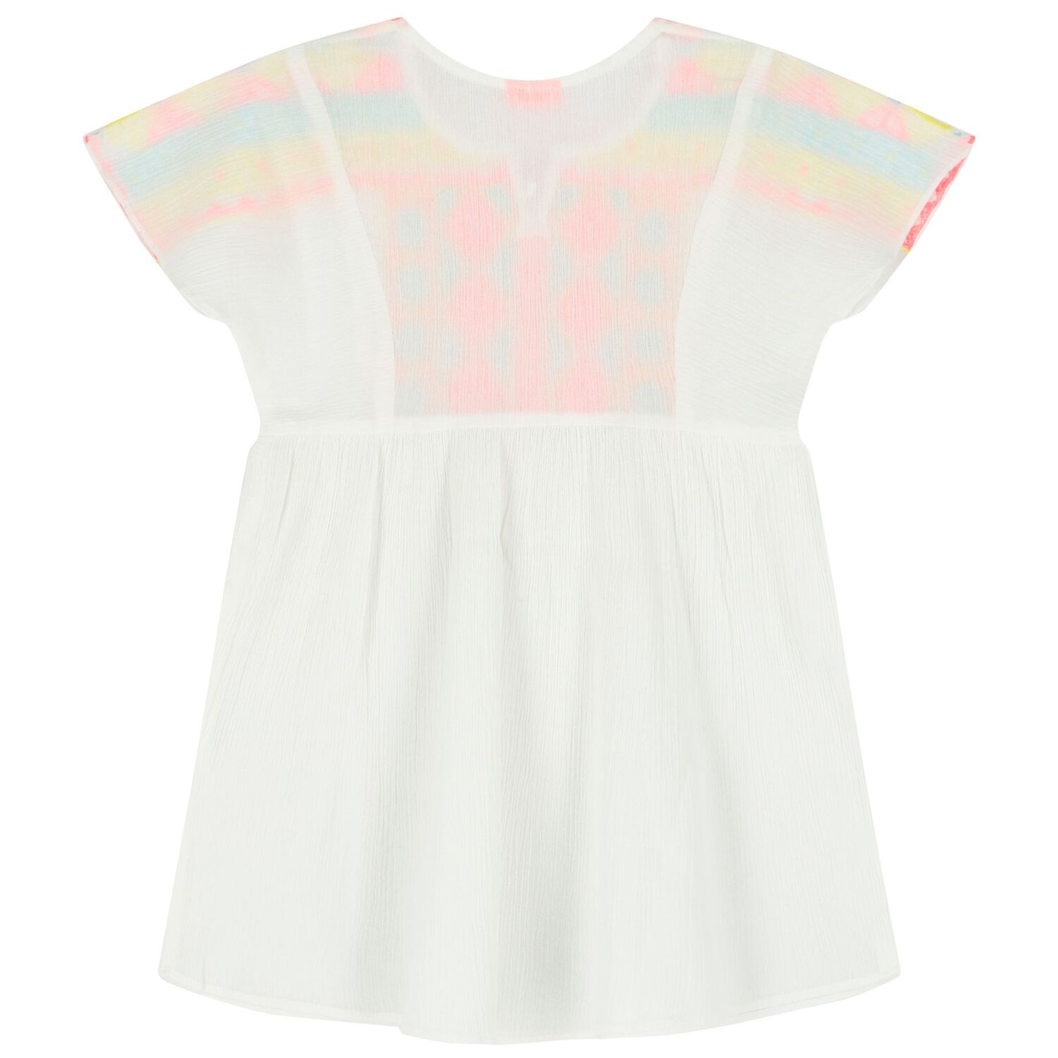 Girls White Embroidered Beach Dress, 1, hi-res image number null