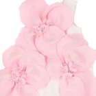 Girls Pink Scuba Flower Dress, 1, hi-res