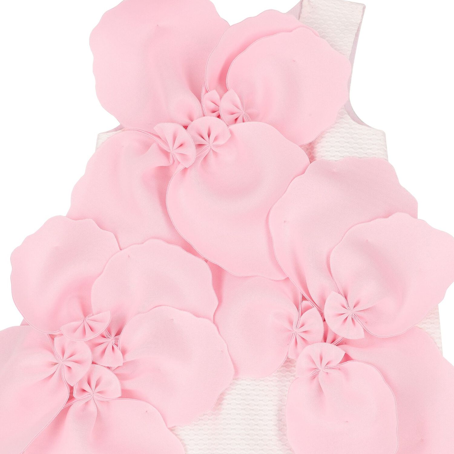Girls Pink Scuba Flower Dress, 1, hi-res