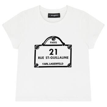 Girls White Logo T-Shirt