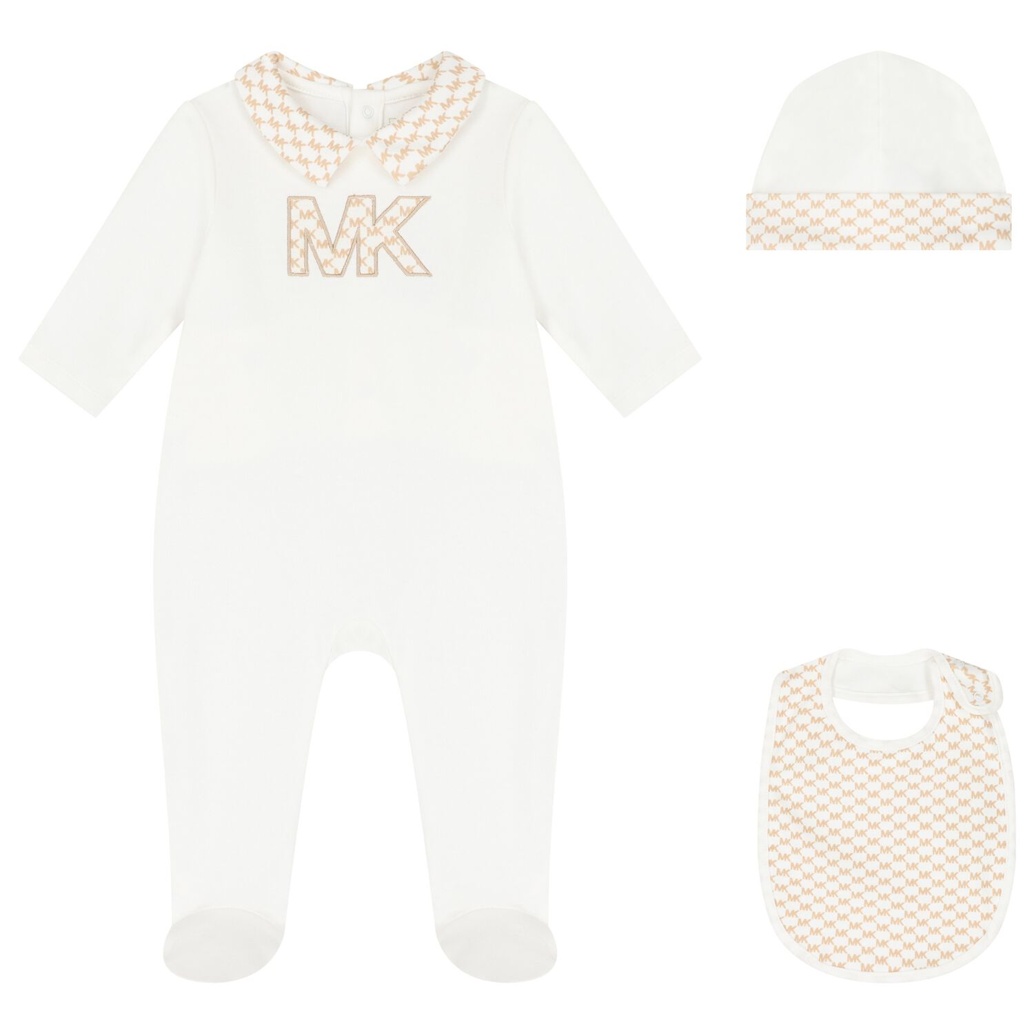 Baby Girls Ivory Logo Babygrow Gift Set, 1, hi-res