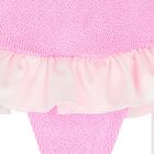 Girls Pink & White Ruffle Crinkle Swimsuit, 2, hi-res