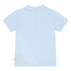 Younger Boys Blue Logo Polo Shirt, 1, hi-res