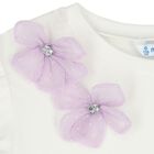 Girls White & Lilac Floral Tulle Skirt Set, 2, hi-res