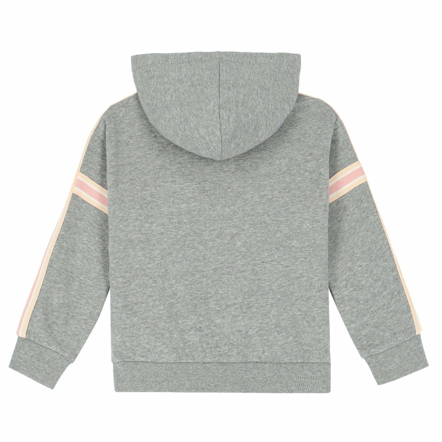 Girls Grey Zip Up Logo Top, 1, hi-res image number null