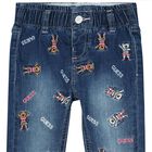 Younger Girls Blue Logo Teddy Bear Jeans, 1, hi-res