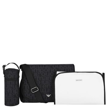 Black Logo Baby Changing Bag