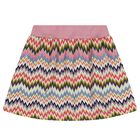 Girls Pink Zigzag Skirt, 1, hi-res