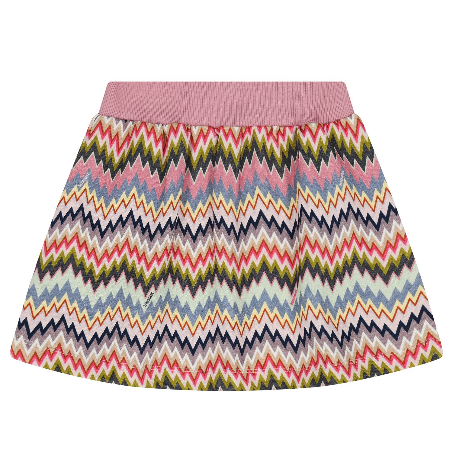 Girls Pink Zigzag Skirt, 1, hi-res