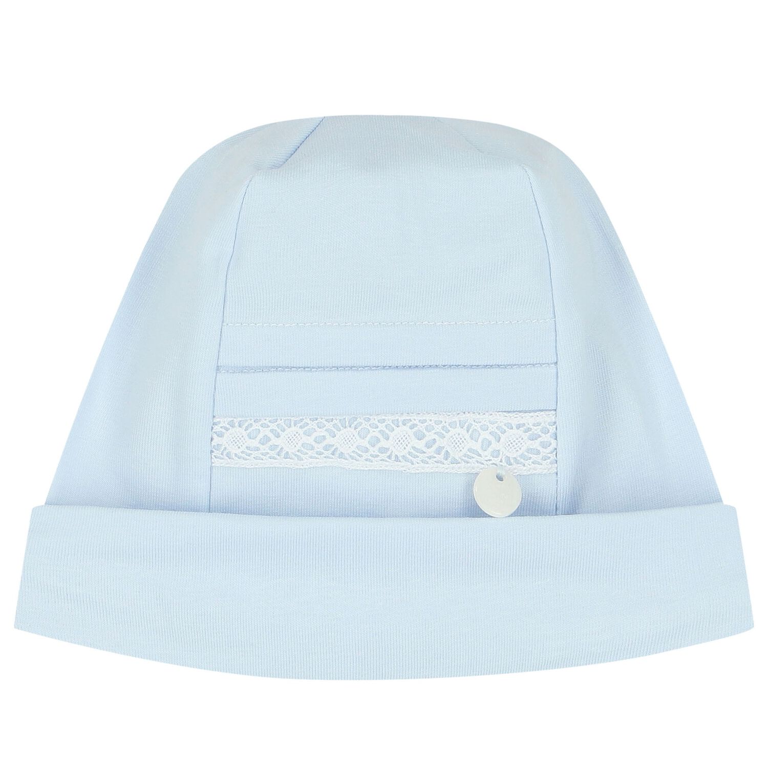 Baby Boys Blue Lace Hat, 1, hi-res