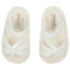 Baby Girls White Pre-Walker Sandals, 1, hi-res