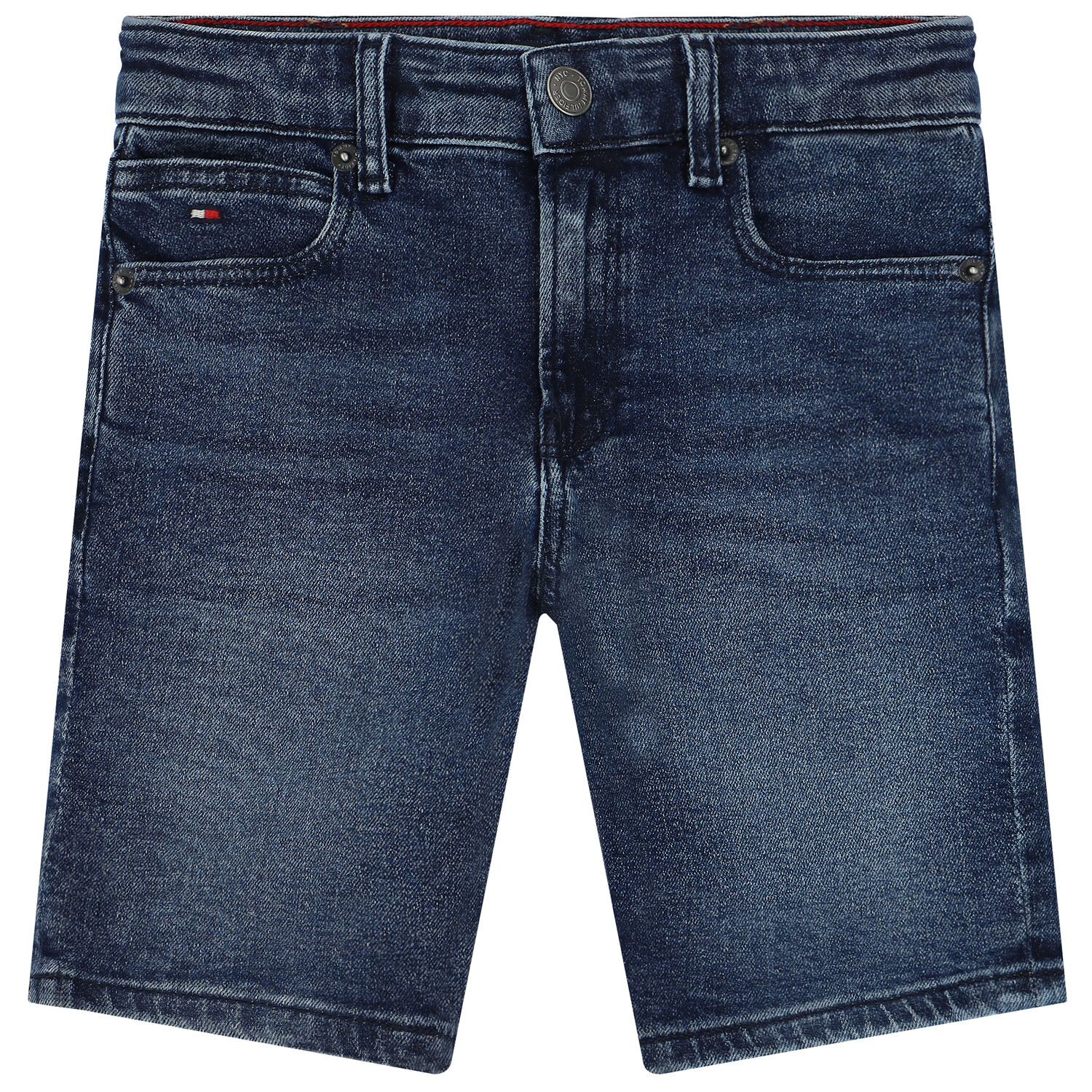 Boys Blue Denim Shorts, 1, hi-res