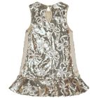 Girls Gold Sequin Bow Bonita Dress, 1, hi-res