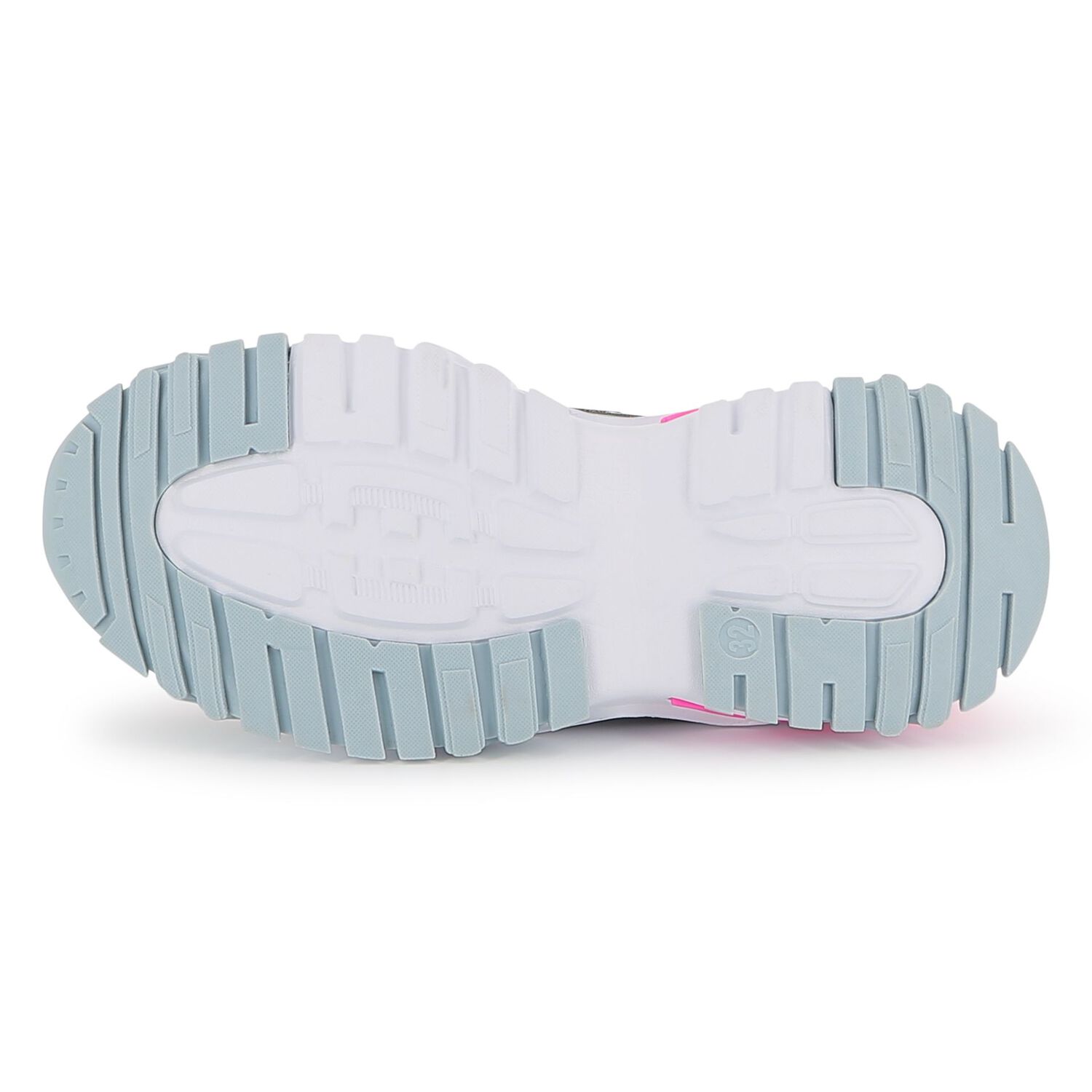 Girls Navy Blue & Pink Logo Trainers, 1, hi-res