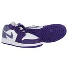 Girls Purple & White Air Jordan 1 Low Trainers, 7, hi-res