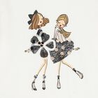Girls White Embellished Sequin Long Sleeve Top, 1, hi-res