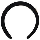 Girls Black Padded Headband, 1, hi-res