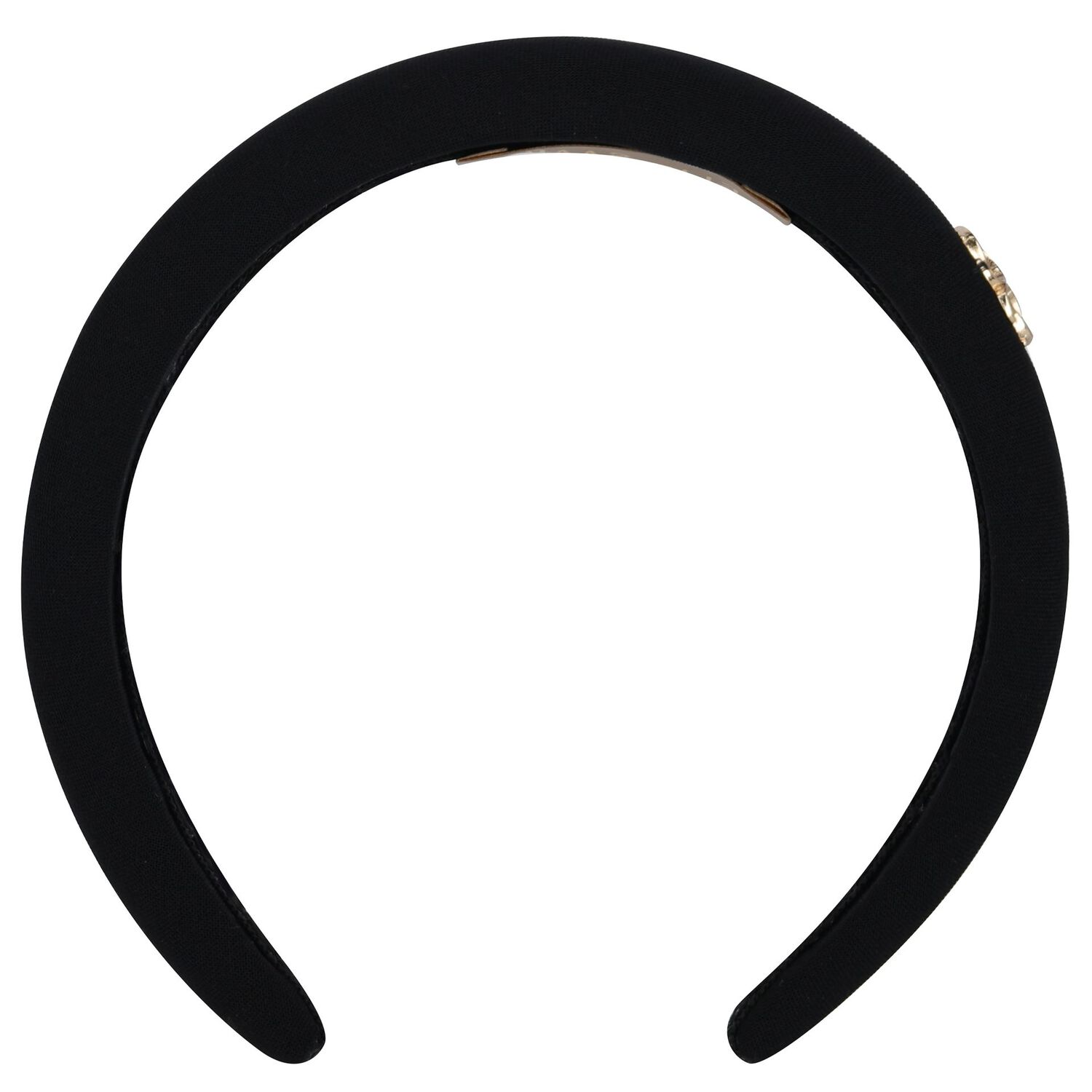 Girls Black Padded Headband, 1, hi-res