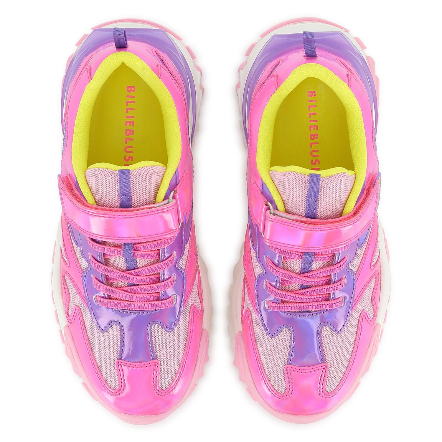 Girls Iridescent Pink Trainers, 1, hi-res