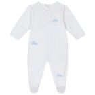 Baby Boys Blue & White Sheep Babygrow, 1, hi-res