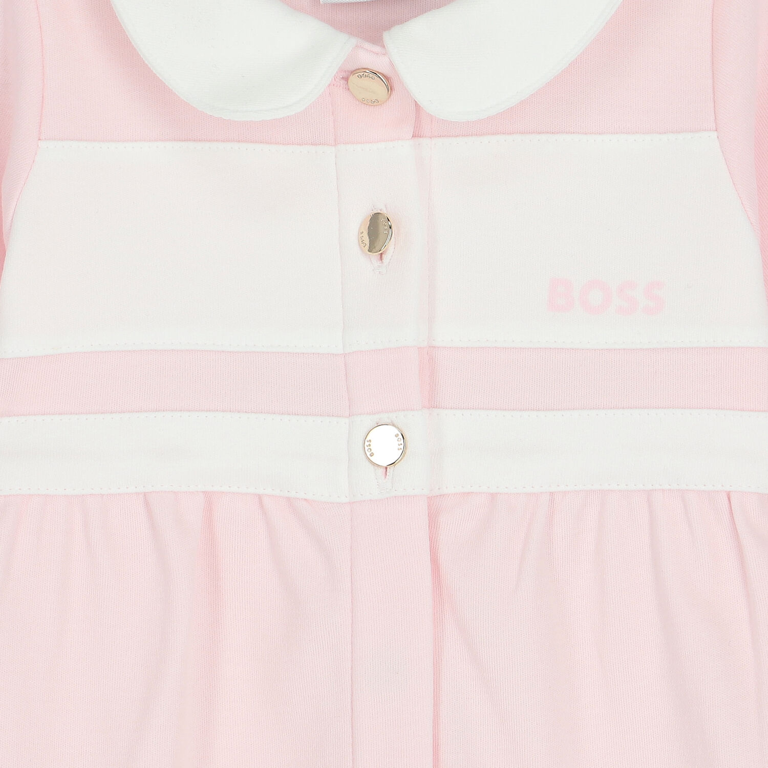 Baby Girls Pink Logo Babygrow, 1, hi-res