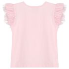 Girls Pink Embellished Tulle Skirt Set, 1, hi-res