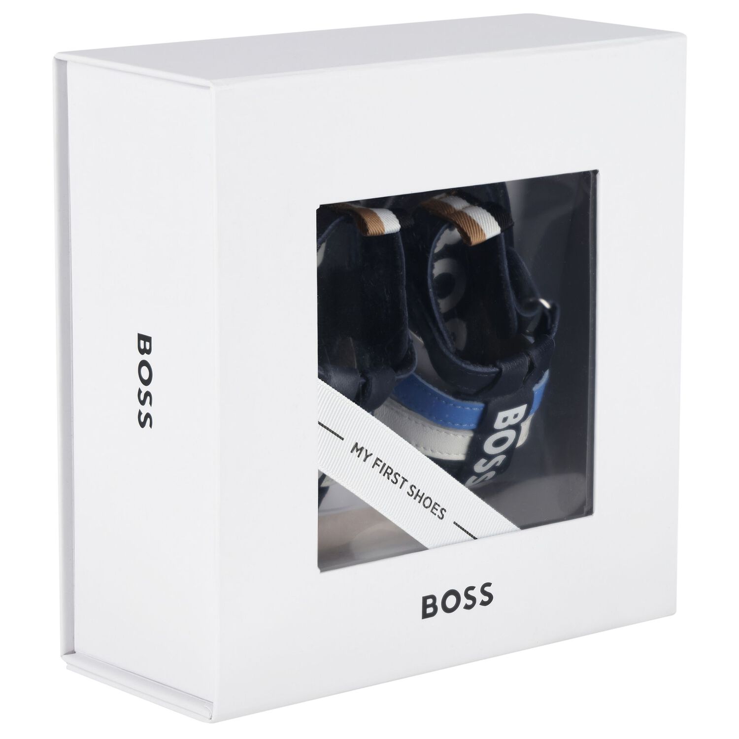 Baby Boys Navy Blue Logo Sandals, 1, hi-res