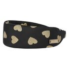 Girls Black & Gold Hearts Headband, 1, hi-res