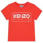 Boys Red Logo T-Shirt, 3, hi-res