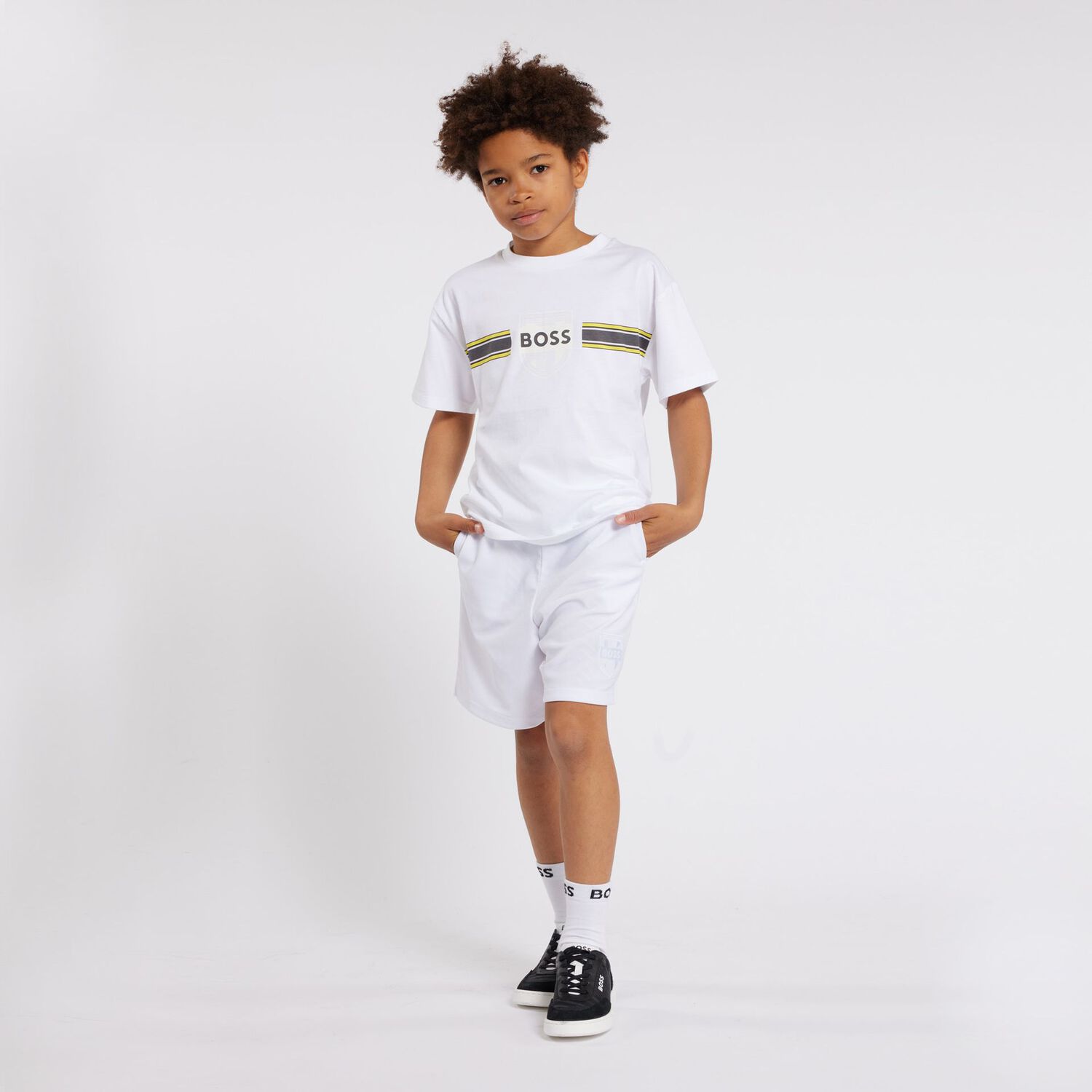 Boys White Logo T-Shirt, 1, hi-res