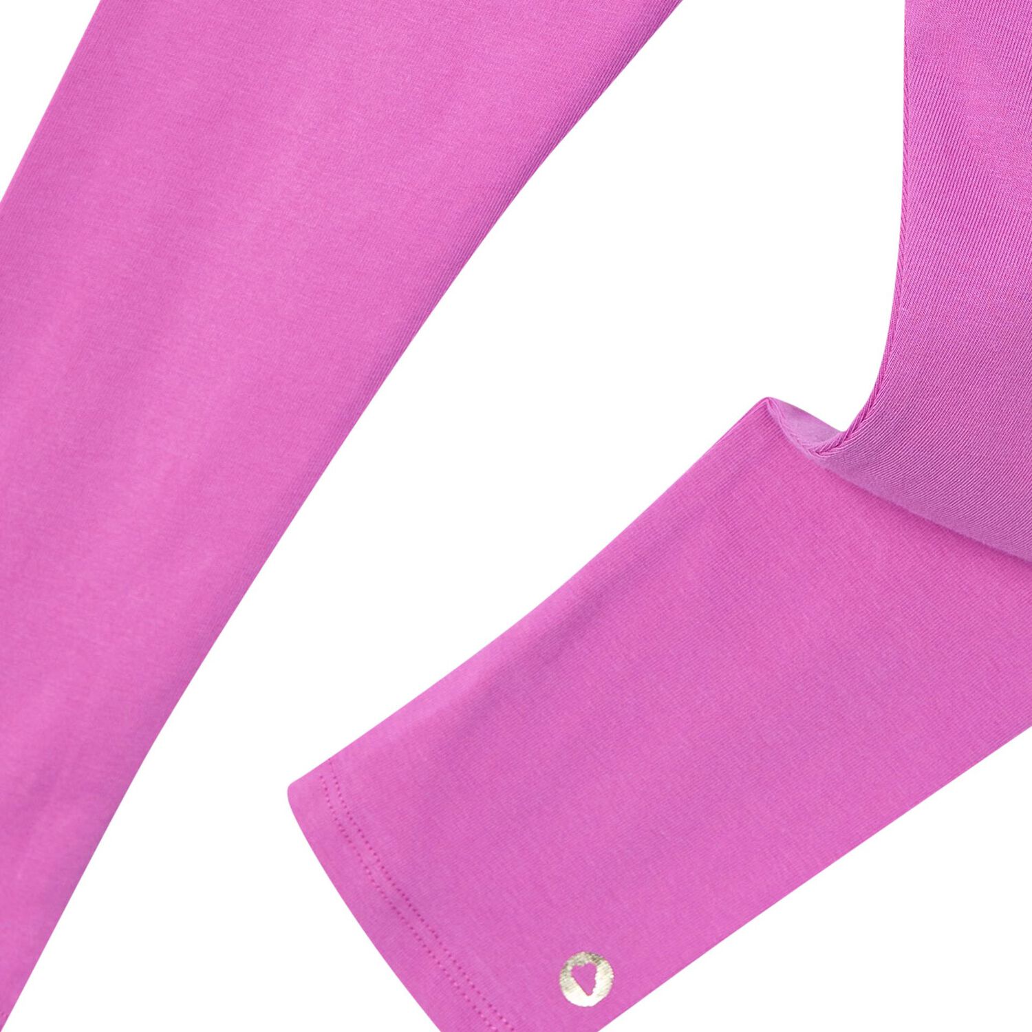 Girls Pink Cotton Leggings, 1, hi-res