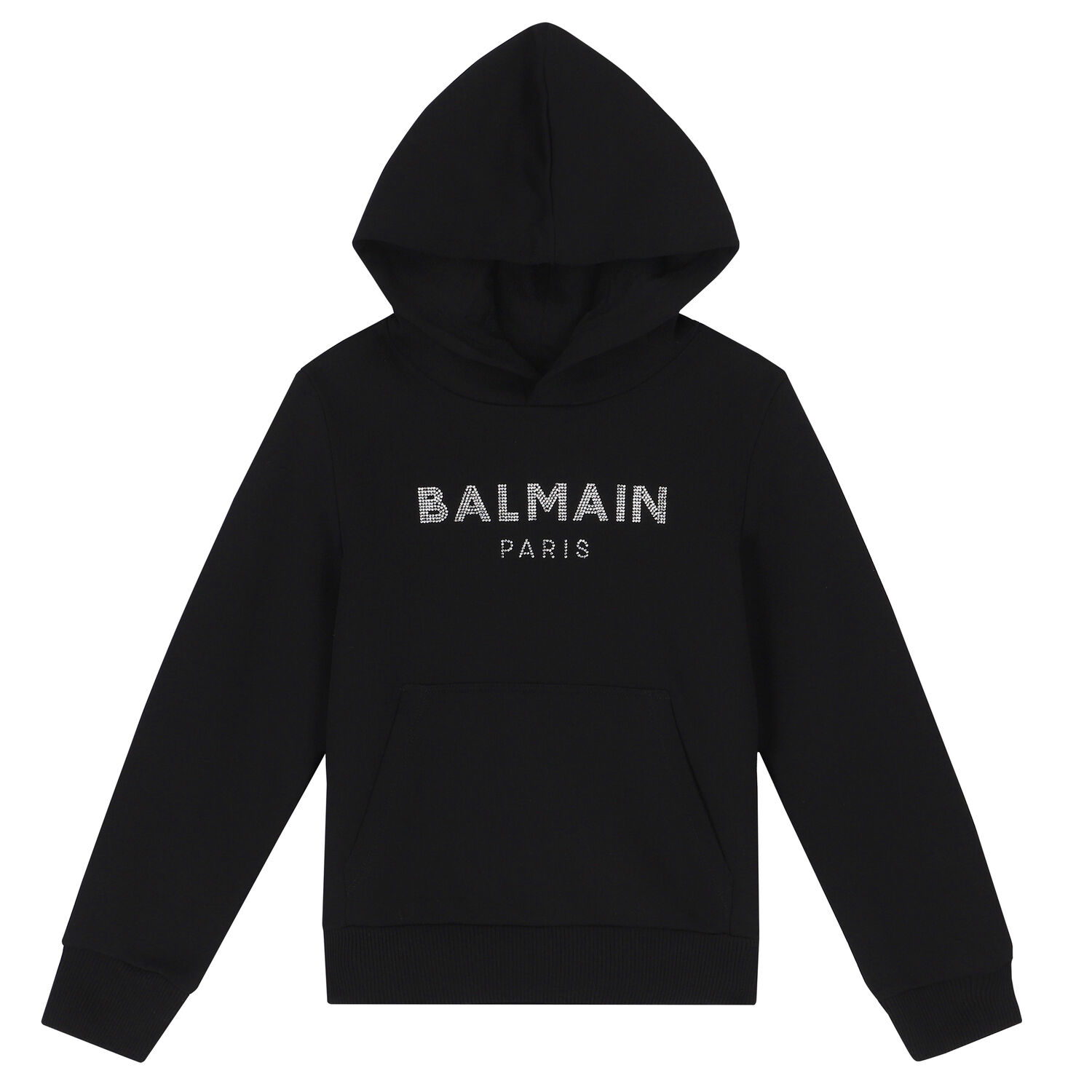 Girls Black Logo Hooded Top, 1, hi-res image number null