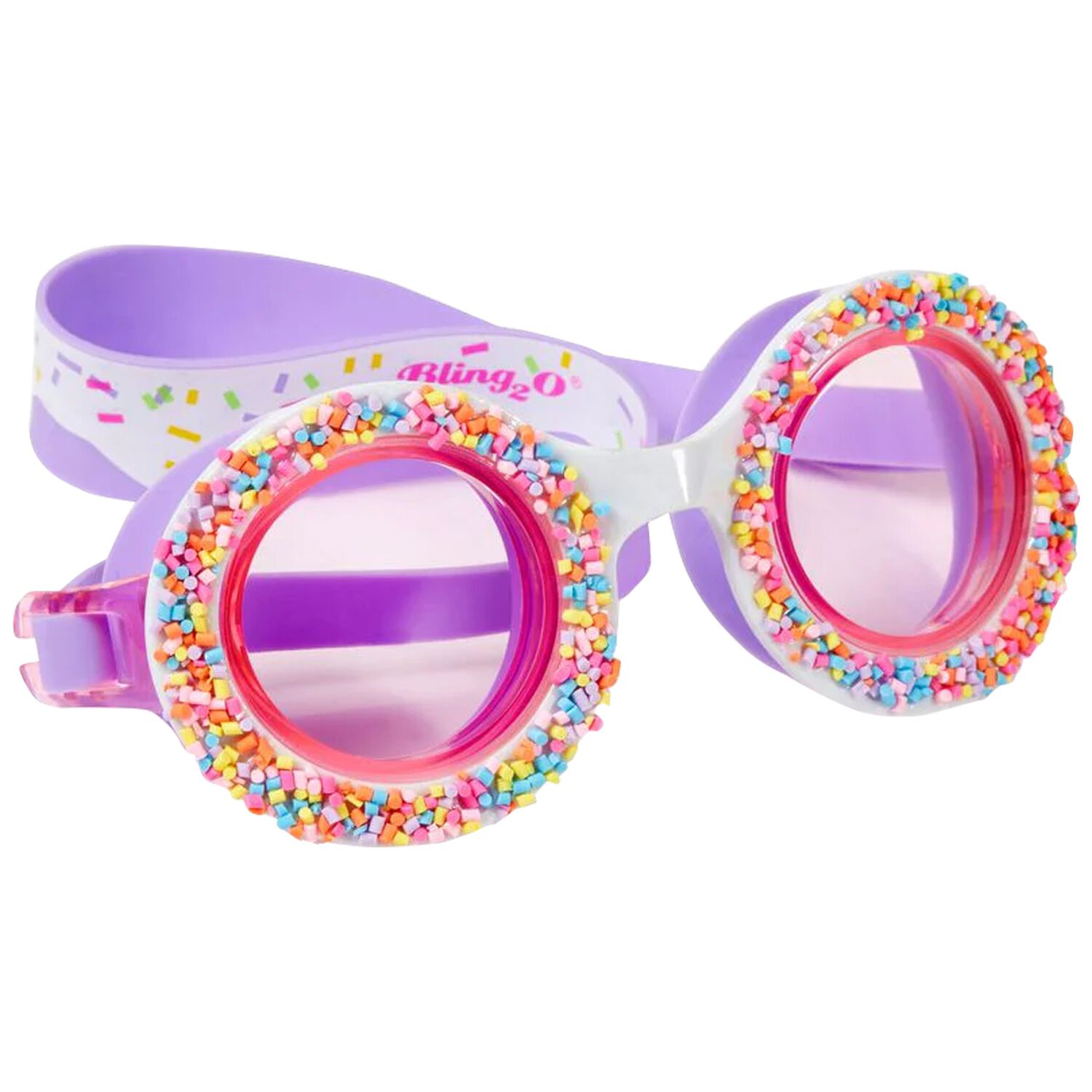 Girls Purple Donut Swimming Goggles, 2, hi-res image number null