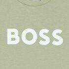 Younger Boys Mini Me Green Logo T-Shirt, 10, hi-res