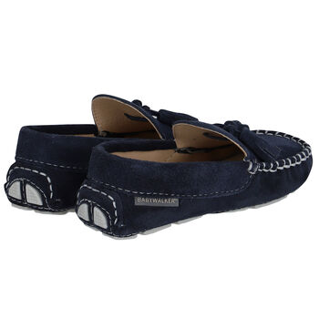Boys Navy Suede Shoes