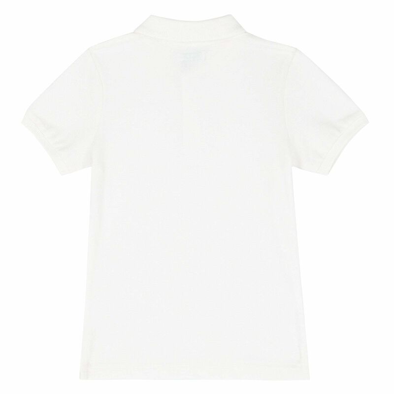 Boys White Logo Polo Shirt, 5, hi-res image number null
