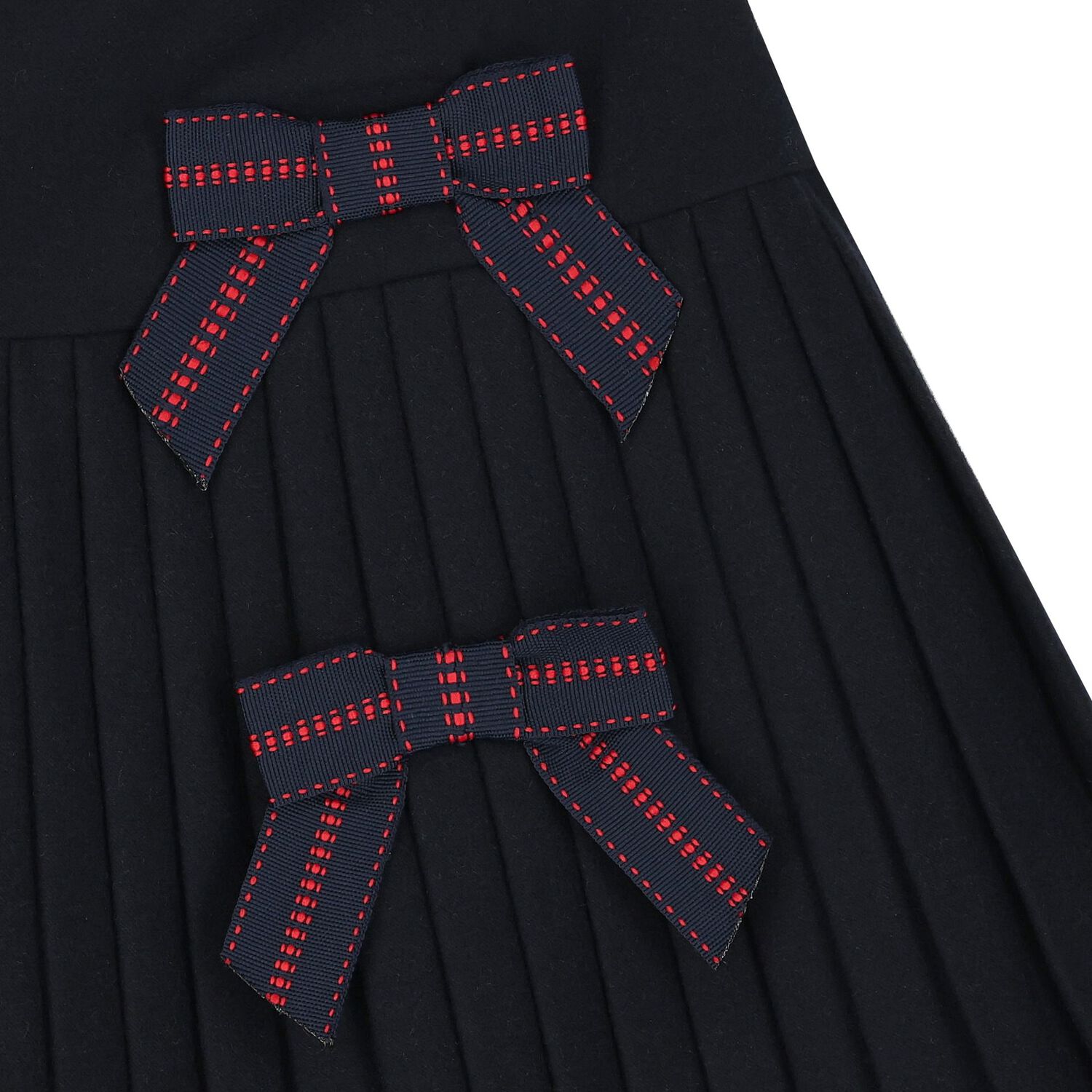 Girls Navy Blue Pleated Skirt, 1, hi-res