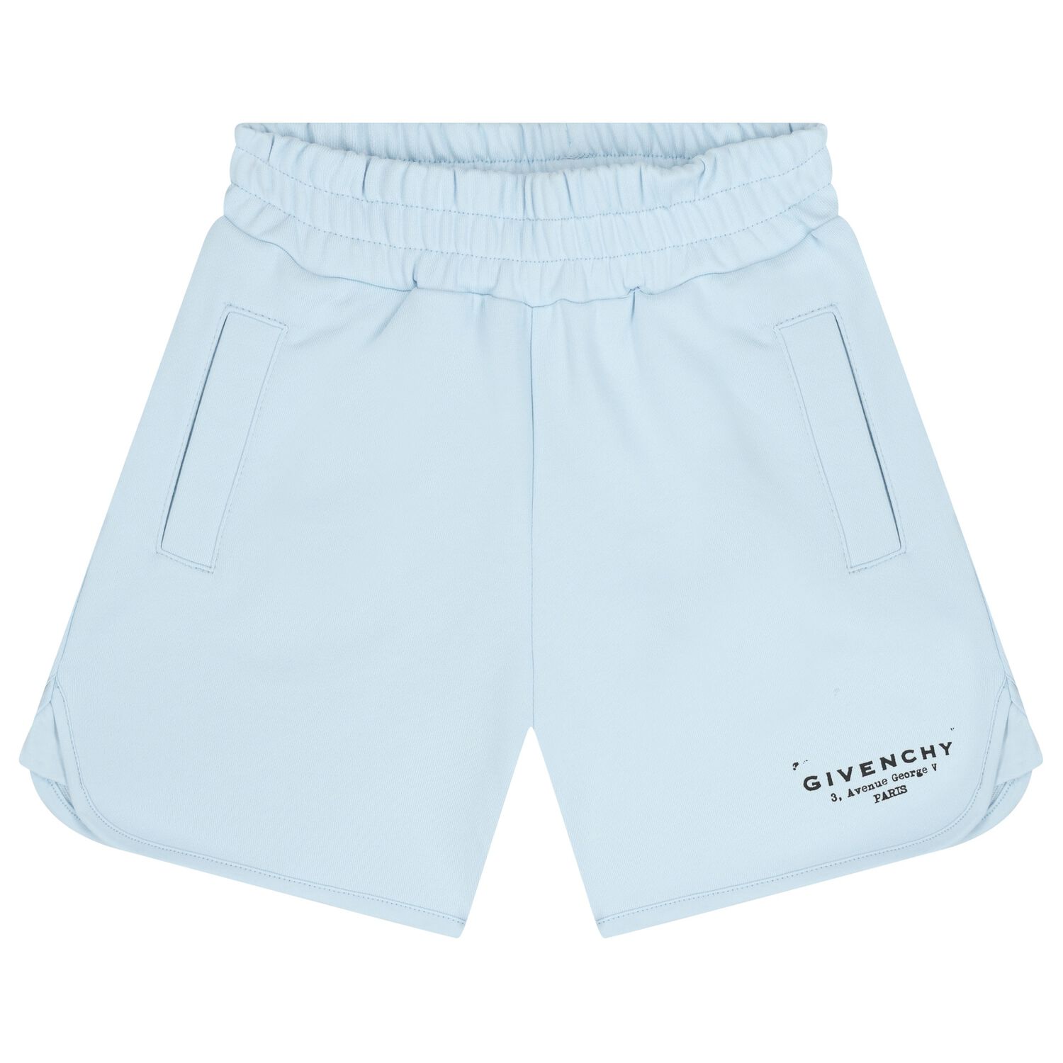 Boys Blue Logo Shorts, 1, hi-res