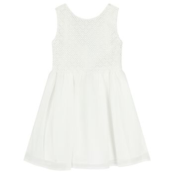 Girls White Lace Dress