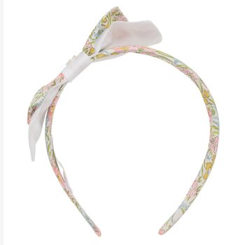 Girls Ivory & Pink Liberty Headband