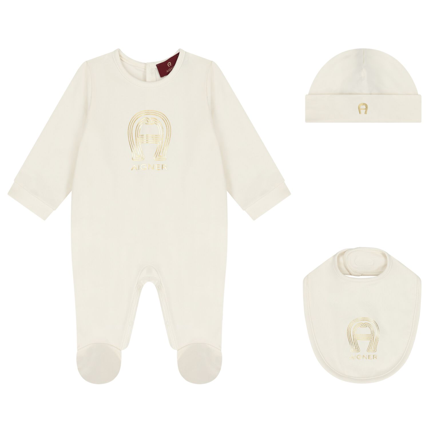 Ivory & Gold Babygrow Gift Set , 1, hi-res