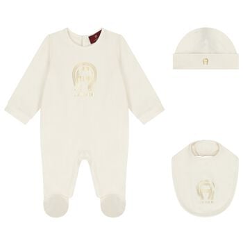 Ivory & Gold Babygrow Gift Set 
