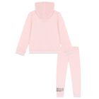 Girls Pink Logo Sequin Tracksuit, 1, hi-res